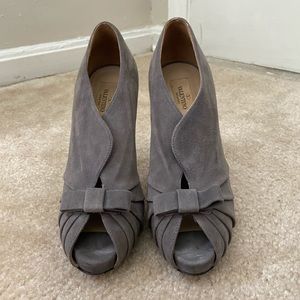 Grey suede Valentino heels